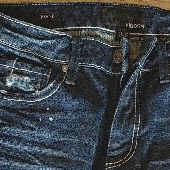 VIGOSS Men's Forde Bootcut Denim Jean - Size 33 - Picture 6 of 7